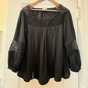 Joie lace black blouse